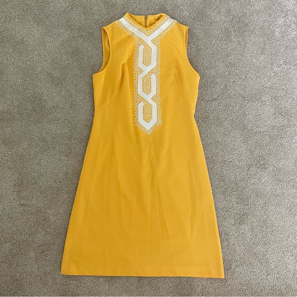 Vintage Yellow Dress - Size small - 6/8